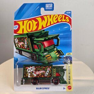 Hot Wheels Raijin Express Die-Cast Truck 57/250 HW Heavyweights 3/5 Green Collec